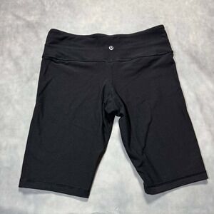 Lululemon Black Athletic Bike Shorts Womens Yoga Cycling Activewear